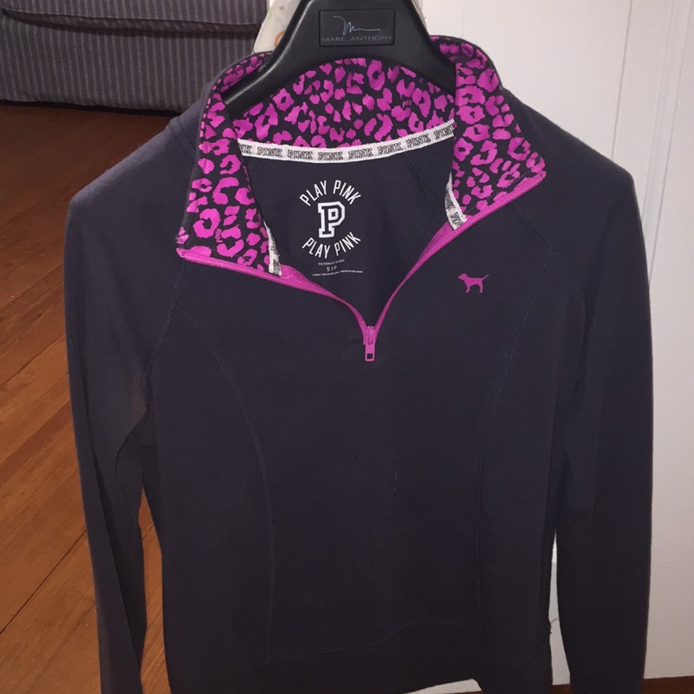 Love pink quarter zip
